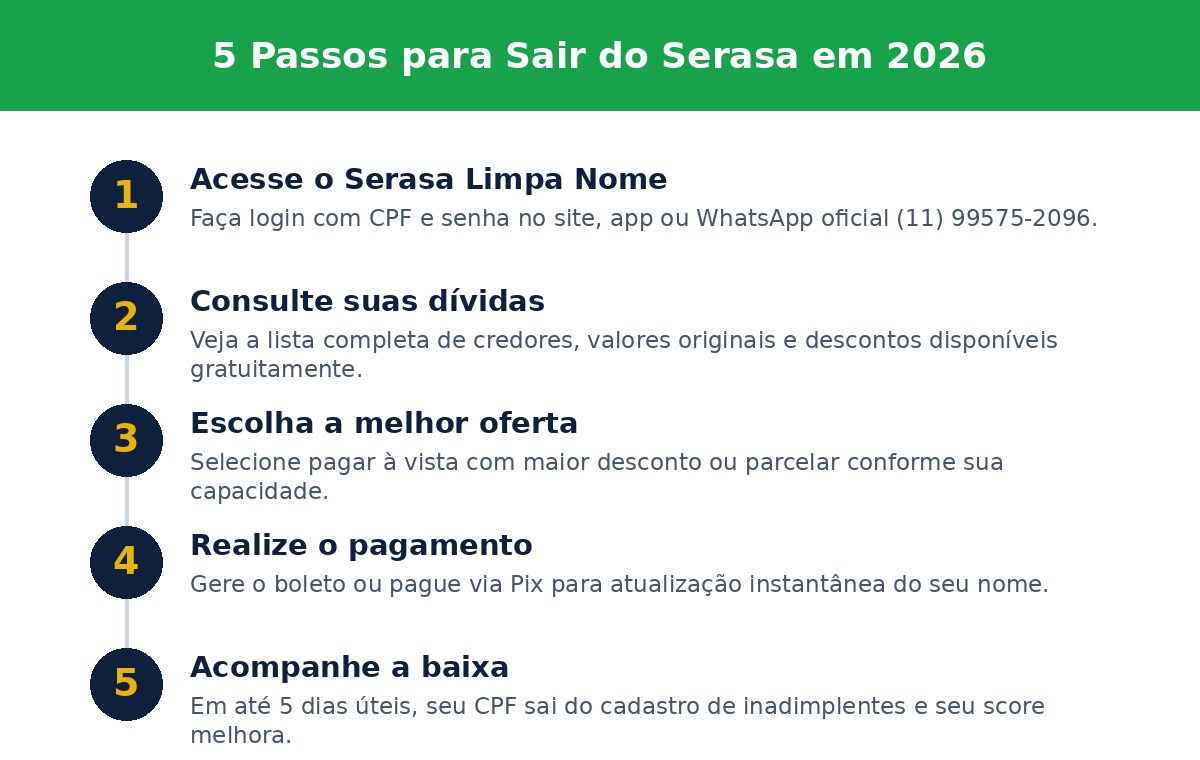 5 Passos para Sair do Serasa em 2026