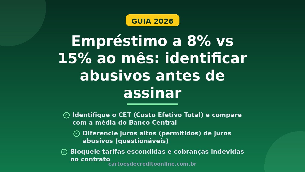Saiba identificar juros abusivos em empréstimos. Compare com a média do Banco Central e proteja-se de taxas desproporcionais antes de assinar o contrato.