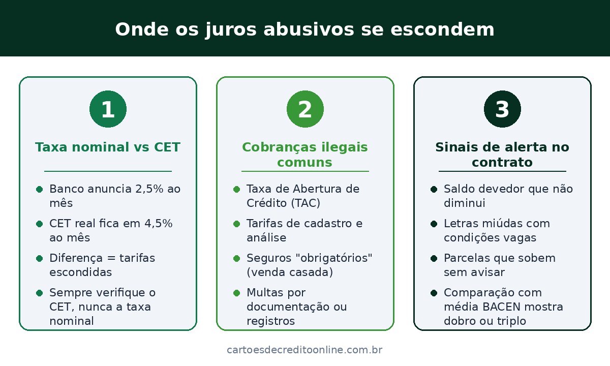 Onde os juros abusivos se escondem